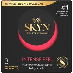 Skyn Intense Feel, nielateksowe prezerwatywy z wypustkami, 3 szt.
