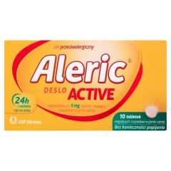 Aleric Deslo Active 5mg, 10 tabletek, na alergię i katar sienny