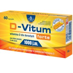 D-Vitum Forte 1000 j.m., kapsułki z witaminą D dla dorosłych, 60 szt.