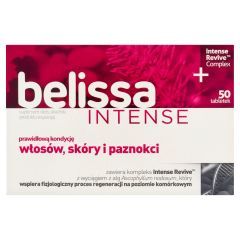 Belissa Intense, tabletki na włosy, skórę i paznokcie, 50 szt.