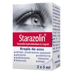Starazolin, 0,5 mg/ml, krople do oczu, 2 x 5 ml