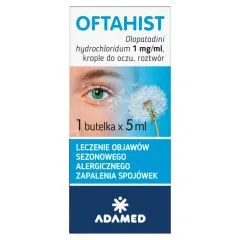 Oftahist, 1 mg/ml, krople do oczu, 5 ml (1 butelka)