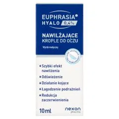 Euphrasia Hyalo 0,4%, krople do oczu, nawilzajace, 10 ml