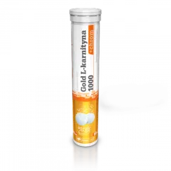 Olimp Gold L-Karnityna + chrom, tabletki musujące, smak pomarańczowy, 20 szt.