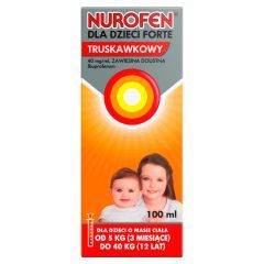 Nurofen dla dzieci Forte truskawkowy, 40 mg/ml, zawiesina doustna, 100 ml