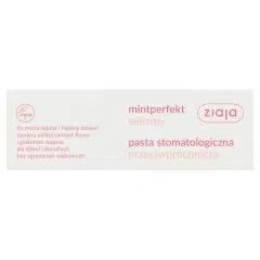 Ziaja MintPerfekt Sensitiv, pasta do zębów, przeciwpróchnicza, 75 ml
