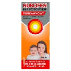 Nurofen dla dzieci Forte truskawkowy, 40mg/ml, zawiesina doustna, 150 ml