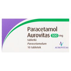 Paracetamol  Aurovitas, 500 mg, tabl., 10 szt