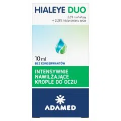 Hialeye Duo, intensywnie nawilżające krople do oczu, 10 ml
