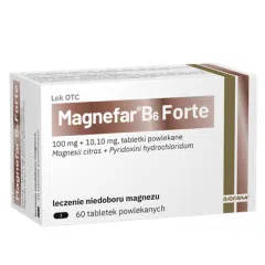 Magnefar B6 Forte, tabletki powlekane, 60 szt.