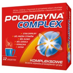 Polopiryna Complex, proszek w saszetkach do sporządzania roztworu doustnego, 12 szt.