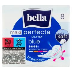 Bella, podp.,Perfecta,ultracienkie,Maxi Blue, 8 szt