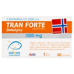 Tran familijny Forte, kapsułki, 60 szt.