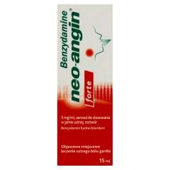 Benzydamine neo-angin forte, 3mg/ml, aerozol do stosowania w jamie ustnej,15ml