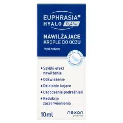 Euphrasia Hyalo 0,4%, krople do oczu, nawilzajace, 10 ml