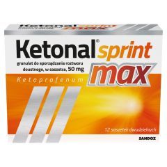 Ketonal Sprint Max, 50 mg, gran.d/sp.roztw.doustn., 12 sasz.