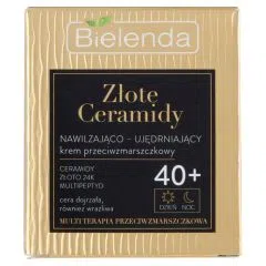 Bielenda Złote Ceramidy 40+, Nawilżająco-ujędrniający krem przeciwzmarszczkowy, 50 ml