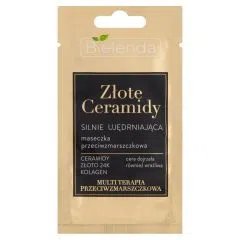 Bielenda Złote Ceramidy, Silnie ujędrniająca maseczka przeciwzmarszczkowa, 8 g