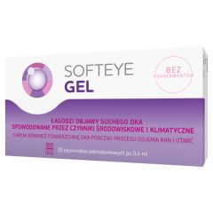 Softeye Gel, żel do oczu, 0,4 ml, 20pojemn.