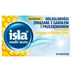 Isla medic acute miodowo-cytrusowa, pastyl.do ssania, 50szt