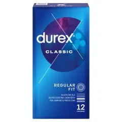 Durex Classic, prezerwatywy ze środkiem nawilżającym, 12 szt.