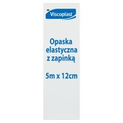 Viscoplast, opaska elastyczna z zapinką, 5 m x 12 cm, 1 szt.