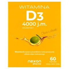 Witamina D3 4000 j.m., kapsułki, 60 szt.