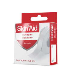 Skin Aid, Przylepiec Tkaninowy, 4,5m X 1,25cm