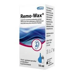 Remo-Wax, krople do uszu, 10 ml + gumowa gruszka
