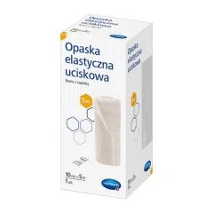 Opaska elastyczna uciskowa tkana z zapinką, 10 cm x 5 m, 1 szt.