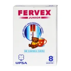 Fervex Junior, granulat bez cukru, 8 saszetek