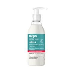 Tołpa Dermo Face Sebio+, żel do mycia twarzy, kwasy AHA+LHA, 195 ml