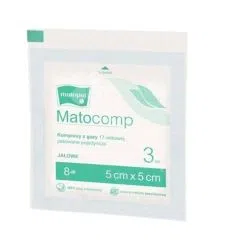 Kompr.gaz.jal.Matocomp,17nit, 5x5cm, 8w, 3 szt