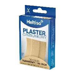 HELTISO, Plaster opatrunkowy do cięcia tkaninowy 1m x 8cm, 1 szt.