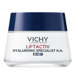 Vichy Liftactiv, przeciwzmarszczkowy krem ujędrniający z kwasem hialuronowym na noc, 50 ml