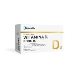 Novativ Witamina D3 2000 IU, kapsułki, 60 sztuk