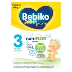 Bebiko Junior 3 NUTRIflor Expert, odżywcza formuła na bazie mleka, powyżej 1. roku życia, proszek, 350 g