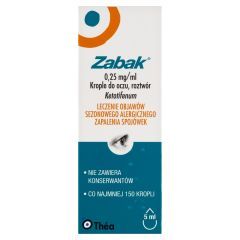 Zabak, (0,25 mg/ml), krople do oczu, 5 ml