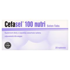 Cefasel nutri 100 Selen-Tabs, Suplement diety o wysokiej zawartości selenu 5,7 g, tabletki, 20 szt.