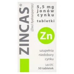 Zincas, 5,5 mg jonów cynku, tabletki, 50 szt.