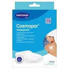 Cosmopor Waterproof, samoprzylepny opatrunek jałowy, 10 x 8 cm, 5 szt.