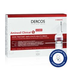 Vichy Dercos Aminexil Clinical 5, kuracja przeciw wypadaniu włosów dla kobiet, 6 ml, 21 ampułek