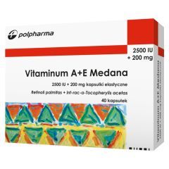 Vitaminum A+E Medana, 2500 j.m.A + 200 mg E, kapsułki, 40 szt.