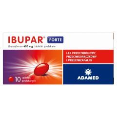 Ibupar forte, 400 mg, tabletki powlekane, 10 szt.