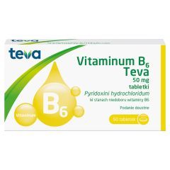 Vitaminum B6, 50 mg, tabletki, 50 szt.