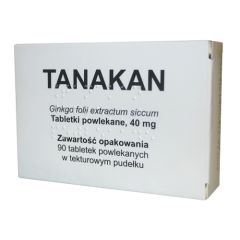 Tanakan, 40 mg, tabletki powlekane, 90 sztuk, (import równoległy, Czechy, Delfarma)
