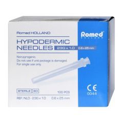 Igła, 0,6, 25 mm, 100 szt, (Romed)