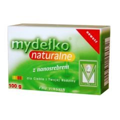 VinSvin, mydełko naturalne z nanosrebrem, kostka, 100 g