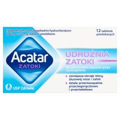 Acatar Zatoki, 200 mg + 30 mg, tabletki powlekane, 12 sztuk