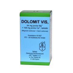 Dolomit VIS, 64 mg jonow Mg+108 mg jonow Ca, tabl.,100 szt